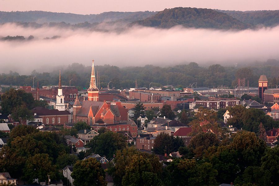 Aerial photo of Lancaster, Ohio