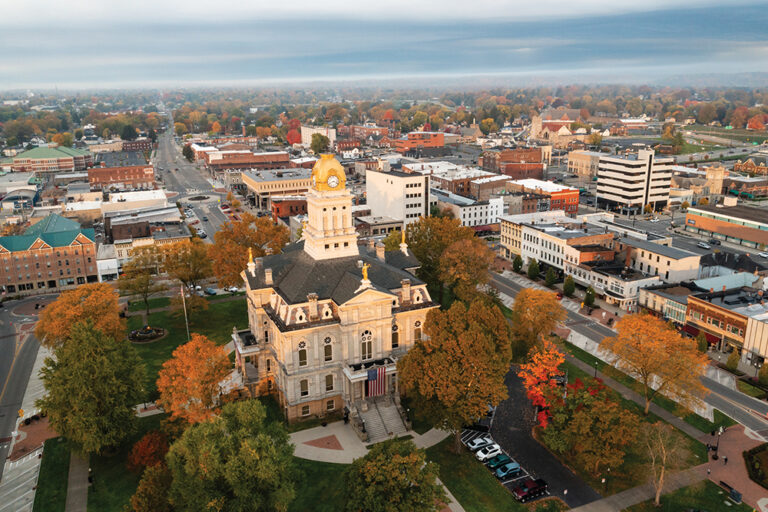 Aerial image of Newark, Ohio