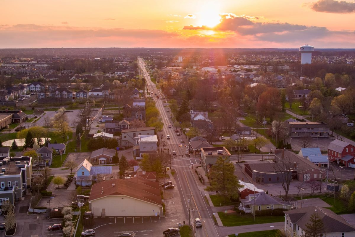 Aerial photo of Powell, Ohio